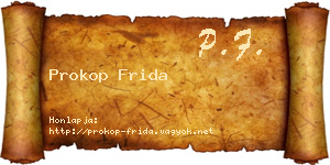 Prokop Frida névjegykártya